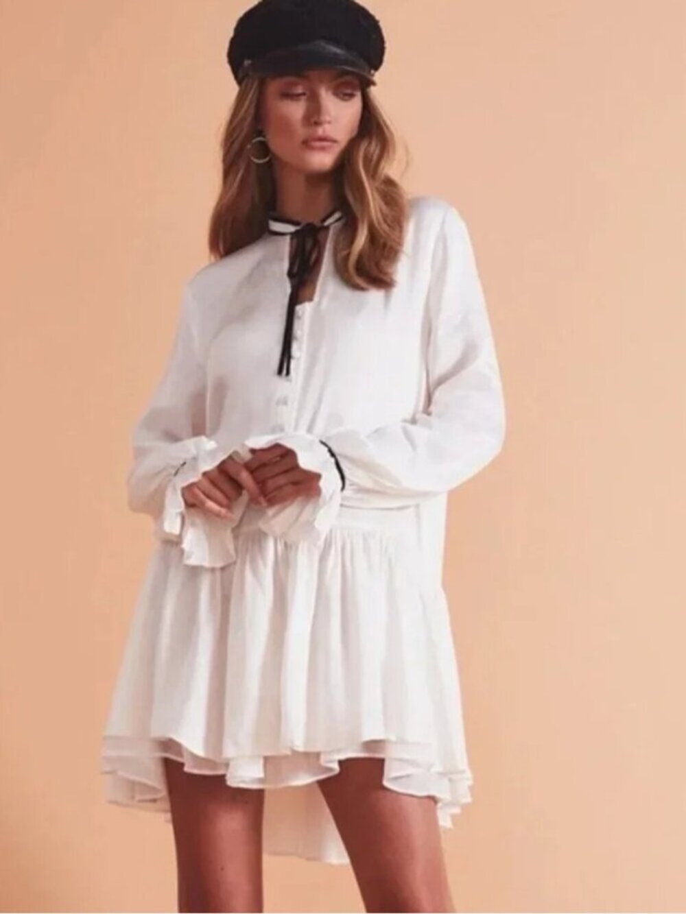 Revolve Tularosa Mini Dress XS formal peasant boho Whimsigoth Festival coquette